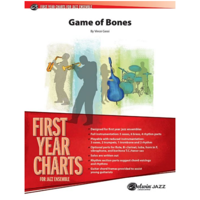 Game of Bones, Vince Gassi Stage Band Chart Grade 1-Stage Band chart-Alfred-Engadine Music
