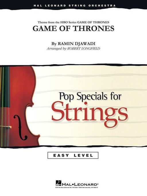 Game of Thrones, Arr. Robert Longfield String Orchestra Grade 2-String Orchestra-Hal Leonard-Engadine Music