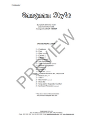 Gangnam Style, Arr. Joan Thorp Concert Band Grade 1.5
