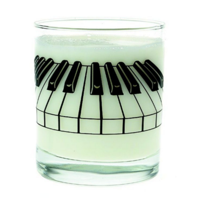 Glass Tumbler with Black 3D Keyboard Imprint-Homeware-Engadine Music-Engadine Music