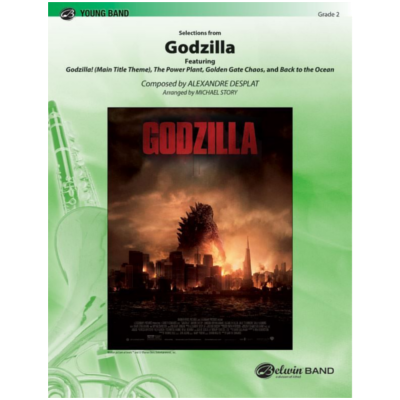 Godzilla (Selections from), Desplat Arr. Michael Story Concert Band Chart Grade 2-Concert Band Chart-Alfred-Engadine Music