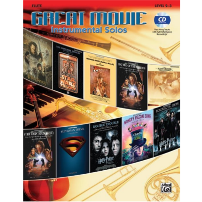 Great Movie Instrumental Solos - Flute Bk/CD-Woodwind-Alfred-Engadine Music