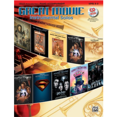 Great Movie Instrumental Solos for Strings - Cello Bk/CD-Strings-Alfred-Engadine Music