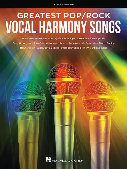 Greatest Pop/Rock Vocal Harmony Songs-Piano & Vocal-Hal Leonard-Engadine Music