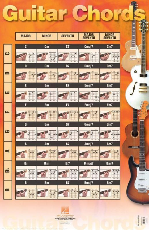 Guitar Chords Poster-Guitar & Folk-Hal Leonard-Engadine Music
