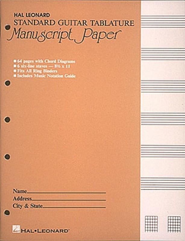 Guitar Tablature Manuscript Paper - Standard-Manuscript-Hal Leonard-Engadine Music