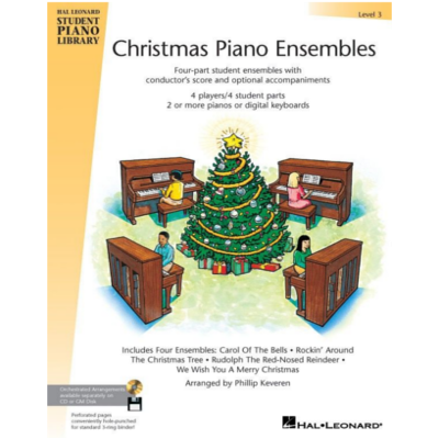 Hal Leonard Student Piano Library Book 3 - Christmas Piano Ensembles-Piano & Keyboard-Hal Leonard-Engadine Music