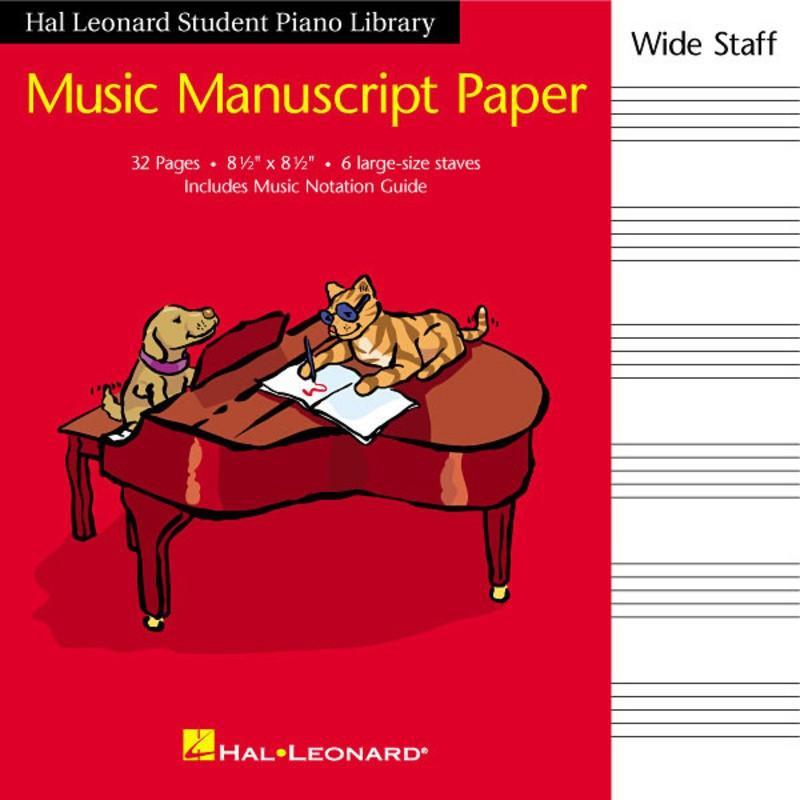 Hal Leonard Student Piano Library Music Manuscript Paper Wide Staff-Manuscript-Hal Leonard-Engadine Music