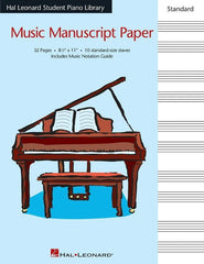 Hal Leonard Student Piano Library Standard Music Manuscript Paper - 10 staves-Manuscript-Hal Leonard-Engadine Music