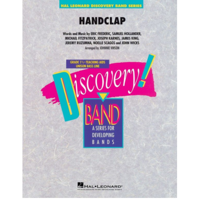 HandClap, Fitz and the Tantrums Arr. Johnnie Vinson Concert Band Chart Grade 1.5-Concert Band Chart-Hal Leonard-Engadine Music