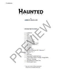 Haunted, Adrian Hallam Concert Band Grade 1.5-Concert Band-Thorp Music-Engadine Music