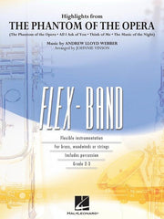 Highlights from The Phantom of the Opera, Arr. Johnnie Vinson Flexband Arrangement Grade 2-3