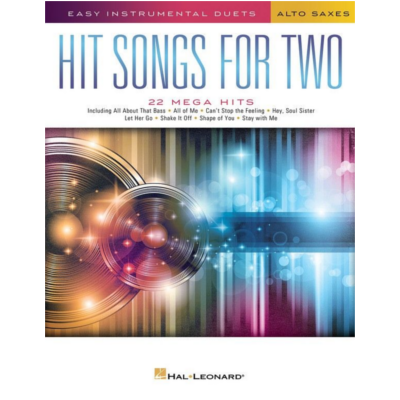 Hit Songs for Two Alto Saxophones-Woodwind-Hal Leonard-Engadine Music