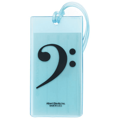 ID Tag Soft Rubber Bass Clef-Giftware Accessories-Engadine Music-Engadine Music