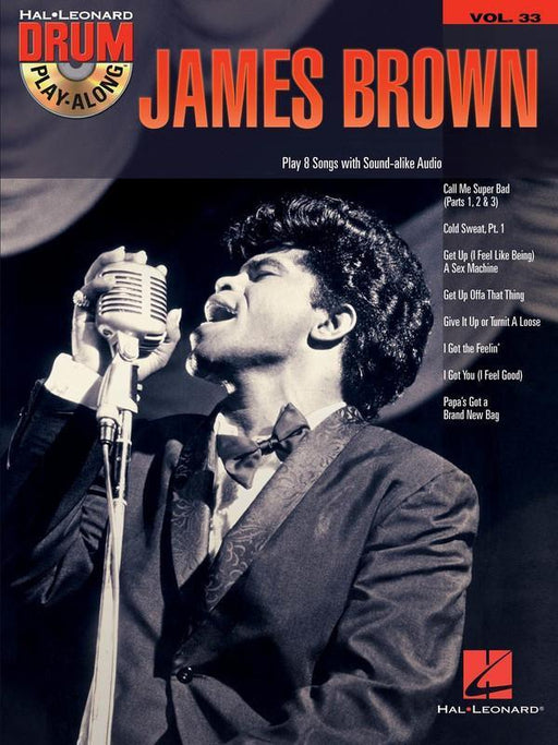 James Brown, Drum Play-Along Volume 33-Percussion-Hal Leonard-Engadine Music
