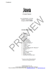 Java, Arr. Joan Thorp Concert Band Grade 1.5