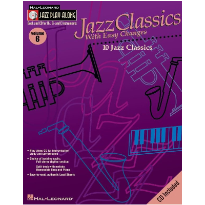 Jazz Classics with Easy Changes, Jazz Play-Along Volume 6-Jazz-Hal Leonard-Engadine Music
