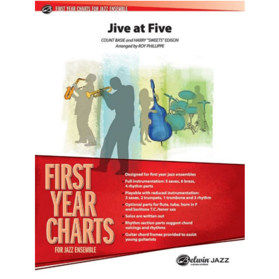 Jive at Five, Count Basie and Harry "Sweets" Edison Arr. Roy Phillippe Stage Band Chart Grade 1-Stage Band chart-Alfred-Engadine Music