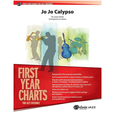 Jo Jo Calypso, James Nadel Arr. Les Sabina Stage Band Chart Grade 1-Stage Band chart-Alfred-Engadine Music