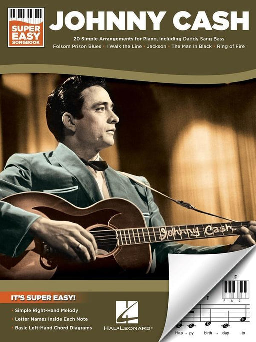 Johnny Cash - Super Easy Songbook, Piano-Piano & Keyboard-Hal Leonard-Engadine Music