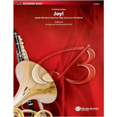 Joy! A Holiday Fanfare, Arr. Patrick Roszell Concert Band Chart Grade 1-Concert Band Chart-Alfred-Engadine Music