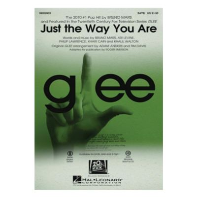 Just the Way You Are (featured in Glee), Bruno Mars Arr. Anders & Davis Choral Showtrax CD-Choral-Hal Leonard-Engadine Music