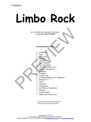 Limbo Rock, Arr. Joan Thorp Concert Band Grade 1.5