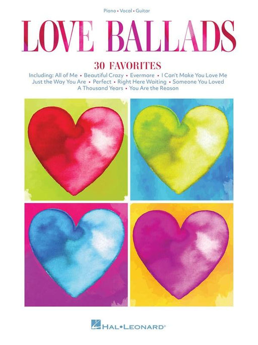 Love Ballads, Piano Vocal & Guitar-Piano Vocal & Guitar-Hal Leonard-Engadine Music