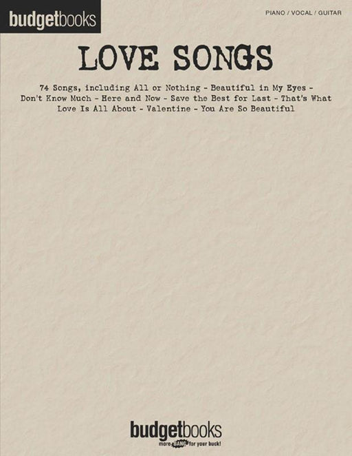 Love Songs, Piano Vocal & Guitar-Piano Vocal & Guitar-Hal Leonard-Engadine Music