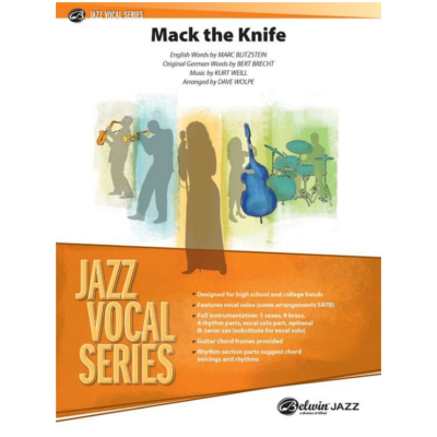 Mack the Knife, Kurt Weill Arr. Dave Wolpe Stage Band Chart Grade 3-Engadine Music-Engadine Music