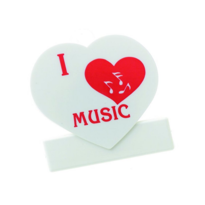 Magnetic Spring Heart Clip I Love Music-Stationery-Engadine Music-Engadine Music
