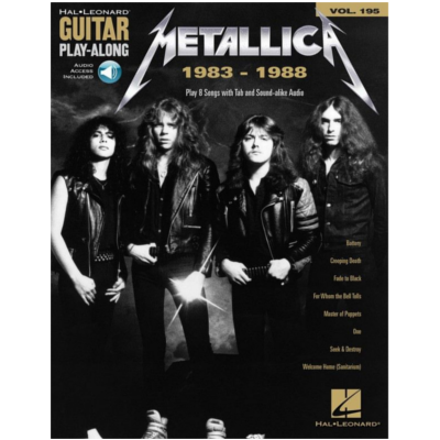 Metallica: 1983-1988 Guitar Play-Along Volume 195-Guitar & Folk-Hal Leonard-Engadine Music