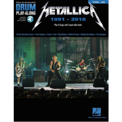 Metallica: 1991-2016 Drum Play-Along Volume 48-Percussion-Hal Leonard-Engadine Music