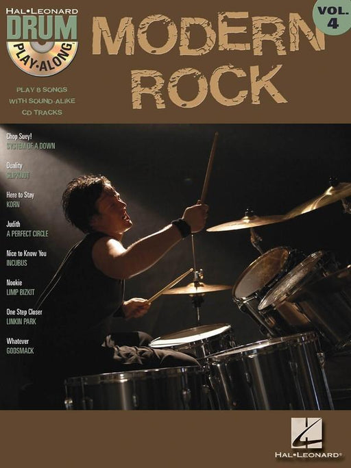 Modern Rock, Drum Play-Along Volume 4-Percussion-Hal Leonard-Engadine Music