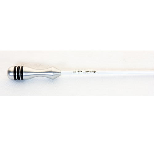 Mollard Baton Lancio, 14" Silver Handle, Carbon Fibre Shaft (355mm) L14SWCF-Baton-Mollard-Engadine Music