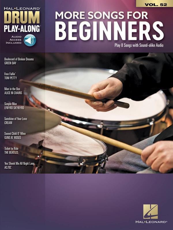 More Songs for Beginners, Drum Play-Along Volume 52-Percussion-Hal Leonard-Engadine Music