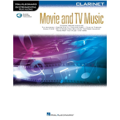 Movie and TV Music for Clarinet-Woodwind-Hal Leonard-Engadine Music