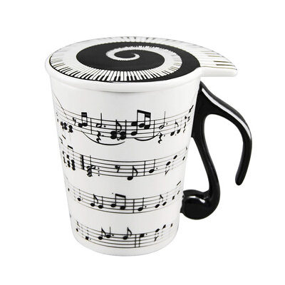 Mug with Lid - Horizontal Sheet Music-Homeware-Engadine Music-Engadine Music