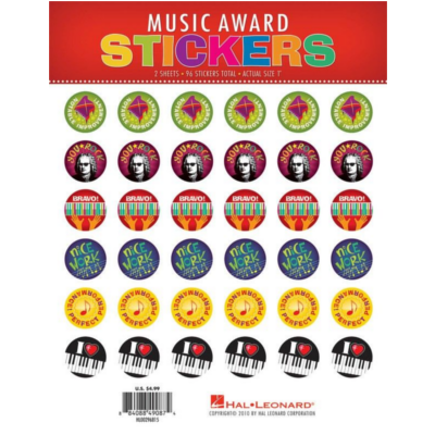 Music Award Stickers-Stationery-Hal Leonard-Engadine Music