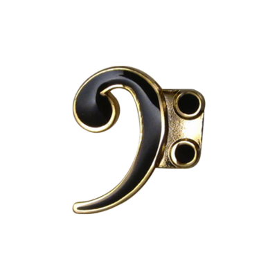 Music Pin Bass Clef-Giftware Accessories-Engadine Music-Engadine Music