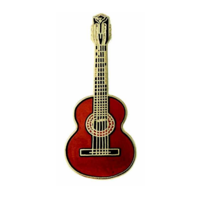 Music Pin Classical Guitar Spruce-Giftware Accessories-Engadine Music-Engadine Music