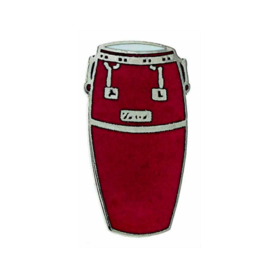 Music Pin Conga Drum Red-Giftware Accessories-Engadine Music-Engadine Music