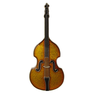 Music Pin Double Bass-Giftware Accessories-Engadine Music-Engadine Music
