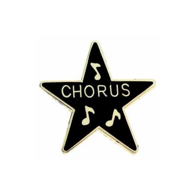 Music Pin Star Award Chorus-Giftware Accessories-Engadine Music-Engadine Music