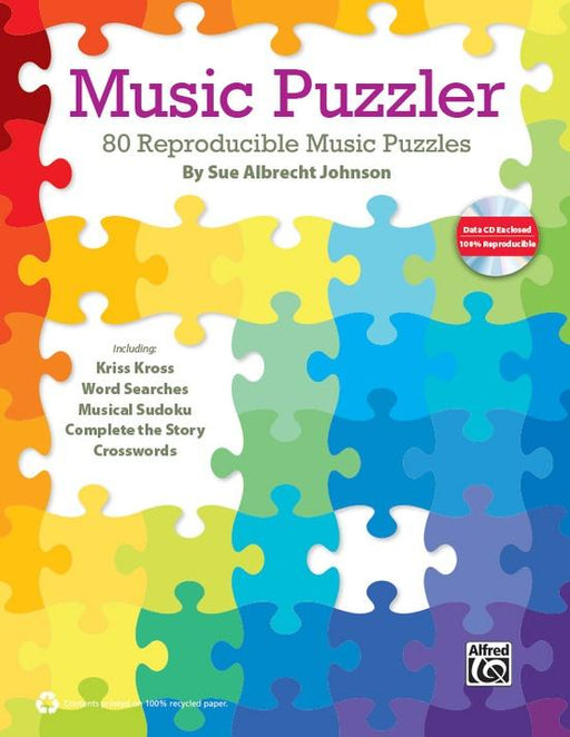 Music Puzzler, Book & CD-Classroom Resources-Alfred-Engadine Music