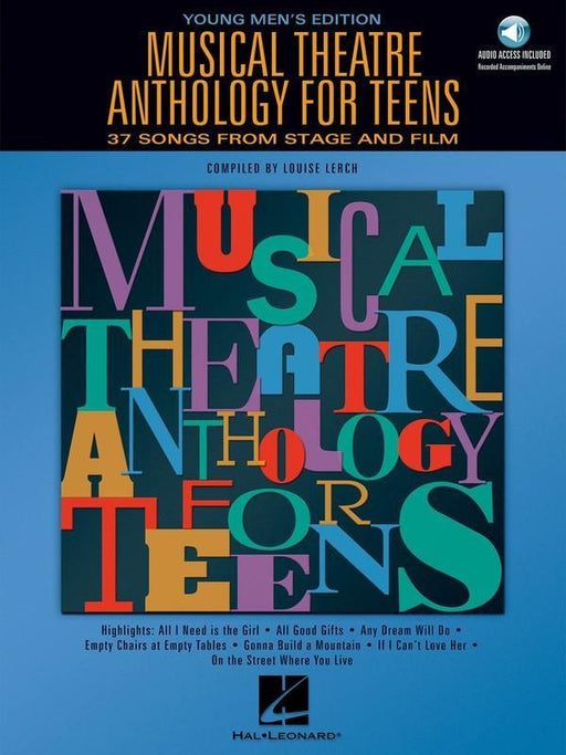 Musical Theatre Anthology for Teens, Young Men's Edition with Online Audio-Vocal-Hal Leonard-Engadine Music