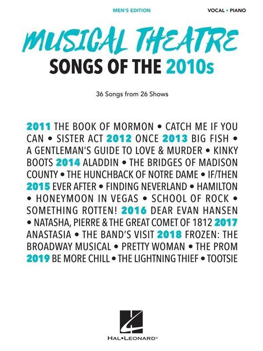 Musical Theatre Songs of the 2010s - Men's Edition