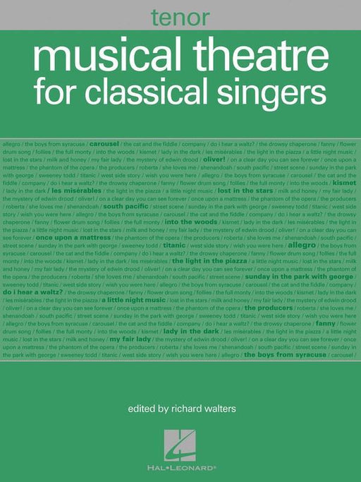 Musical Theatre for Classical Singers, Tenor-Vocal-Hal Leonard-Engadine Music