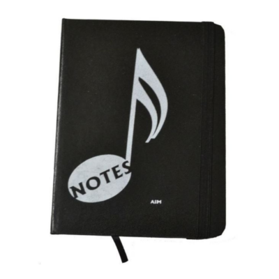 Notebook Music Note - Black-Stationery-Hal Leonard-Engadine Music