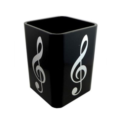 Pen Holder Silver Treble Clef-Stationery-Engadine Music-Engadine Music